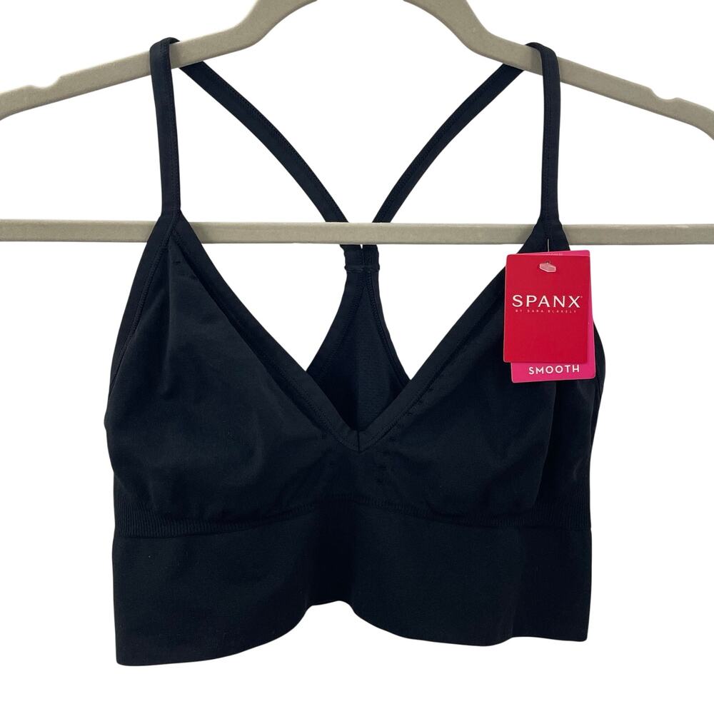 NWT Spanx Lounge-Hooray Racerback Bralette Black XL - Picture 2 of 6